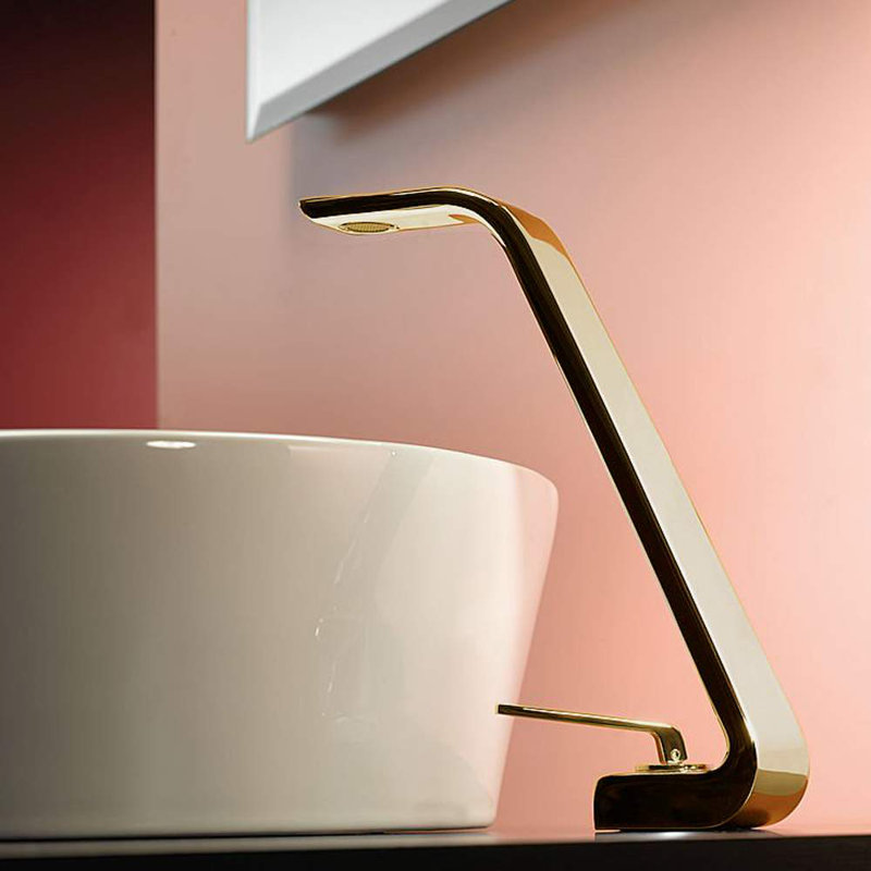 Robinet de lavabo vasque avec bonde Wolo, Or poli