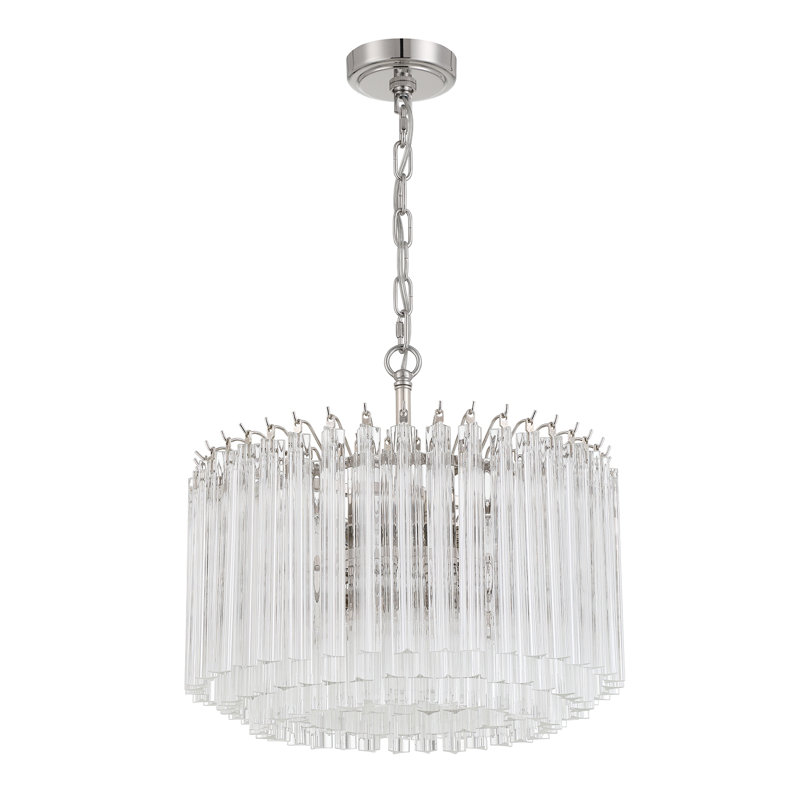 Lustre 5 lumières Molly, Nickel