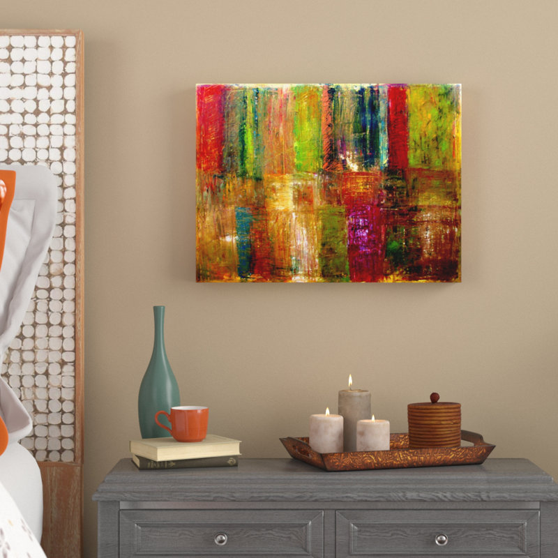 « abstract », reproduction de peinture sur toile tendue, H 24 po x l 32 po x P 2 po