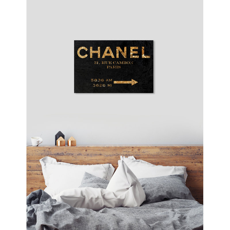 Couture, panneau de signalisation «Night», impression sur toile tendue, H 36 po x l 54 po, Toile tendue