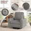 Chaise d'appoint pivotante carrée avec accoudoirs larges-1402026315-1402026308