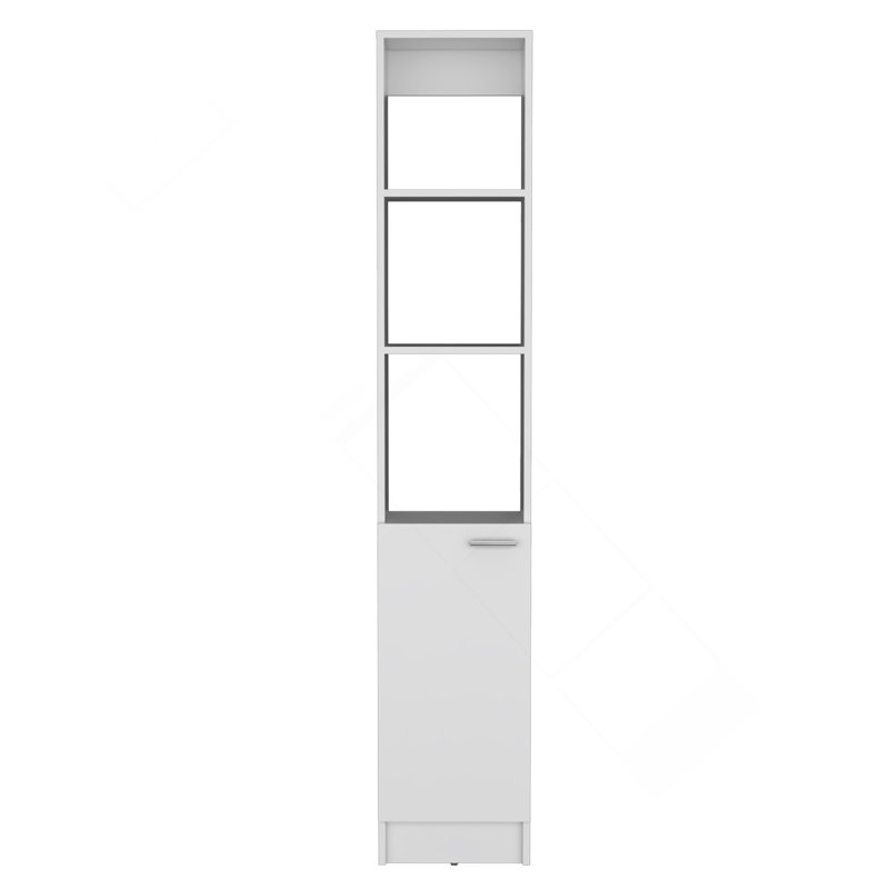 Armoire de rangement en lin avec une porte Parks, une grande armoire de salle de bain avec 6 tablettes, pour salle de bain, salon, cuisine