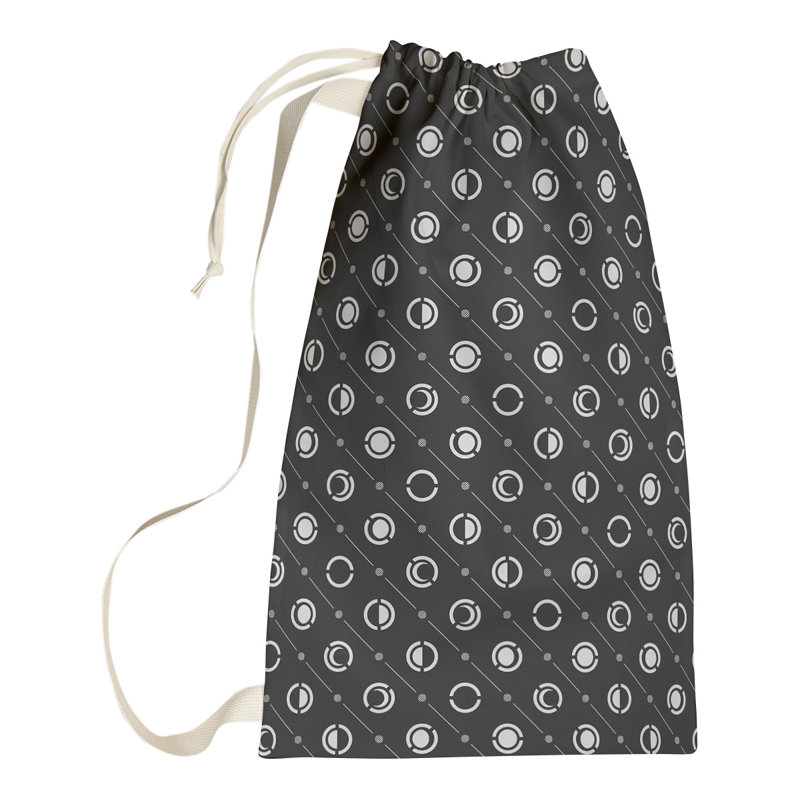 Sac à linge Moon Phases, H 29 po x l 18 po x P 1,5 po, Noir