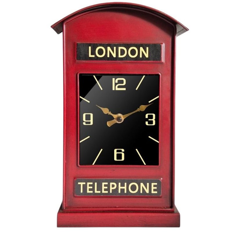 Numerical Metal Quartz Movement / Crystal Tabletop Clock Red
