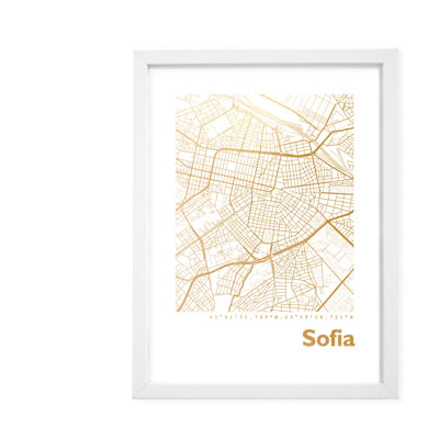 Sofia Map - Single Picture Frame Print