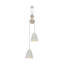 Spurlin 2 - Light White/Brown Cluster Pendant
