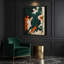 Abstrait art figuratif vert sur toile 70
