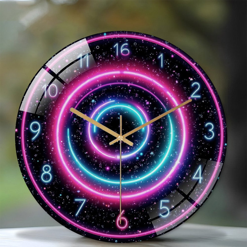 Horloge murale en verre 12 po