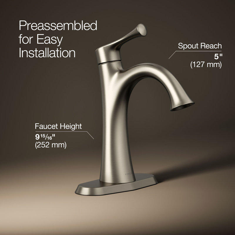 Buckley Single-Handle Bathroom Sink Faucet, 1.0 Gpm, 1 GPM, Brushed Nickel