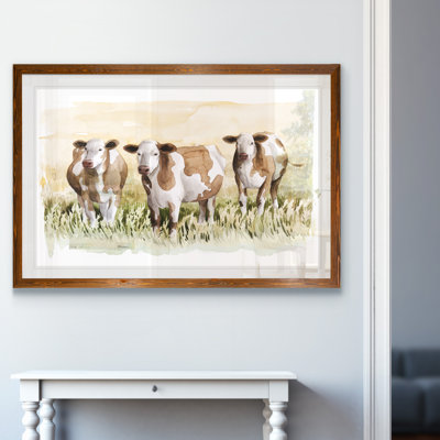 « Golden graze II »-reproduction de peinture encadrée