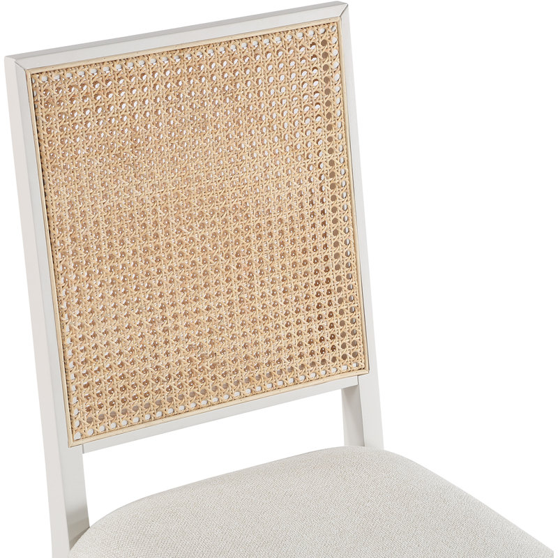 Chaise d'appoint en bois massif , Blanc