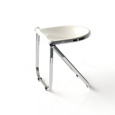 Used Folding Chair Home Transparent Ins Retro Office Leisure Dining Chair Acrylic Creative Stool Portable Outdoor Stool