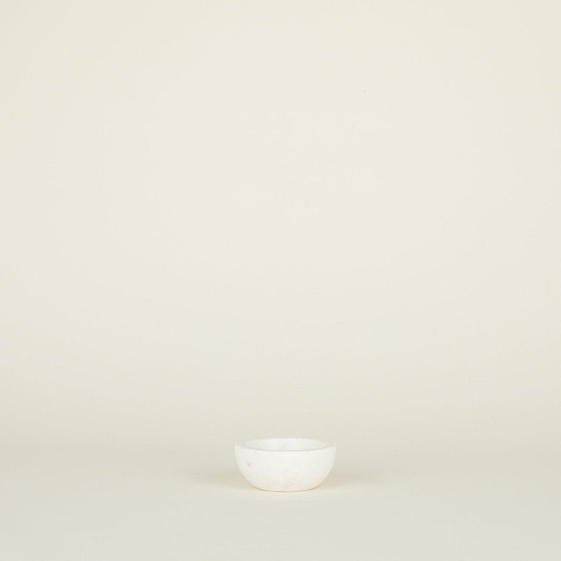 Simple Marble Decorative Bowl, 2" H x 5" W x 5" D, White