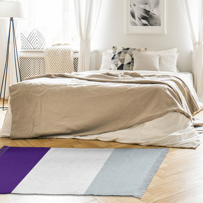 Tapis à rayures mauve/blanc/argent Colorado, Oui