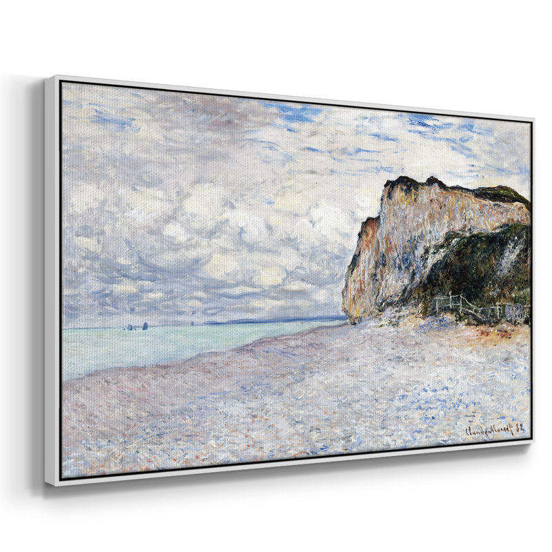 Falaises près de Dieppe, 1882, reproduction d'art sur toile, H 41 po x l 27 po x P 2 po, Toile encadrée flottée blanche