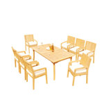 Maldives Outdoor 9 - Piece Teak Dining Set