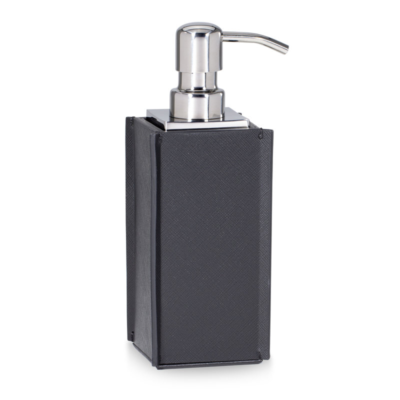 Piega Saffiano Soap / Lotion Dispenser, Black