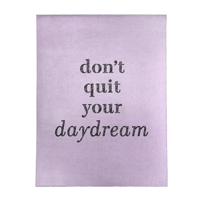 Tapis en chenille de polyester Quotes Handwritten