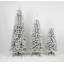 Ensemble d'arbre de Noël artificiel enneigé 3 lumières avec 3 lumières, 4 pi 5 pi 6 pi, décoration de Noël