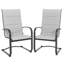 Nevan C-spring Outdoor Motion PVC-Coated Polyester Dining Chairs with Foam-Padded and Iron Chair Frame-1124034598-1124034599