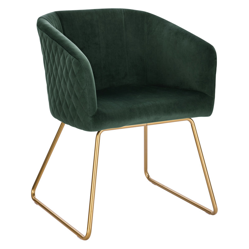 Linville Velvet Dining Chair, Dark Green