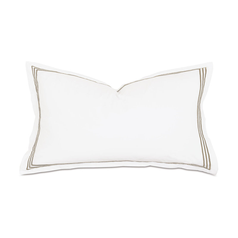 Tessa Cotton Sham Set, White/Sable, King, Multi-stripe