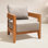 Keaton Teak Outdoor Lounge Chair With Cushions