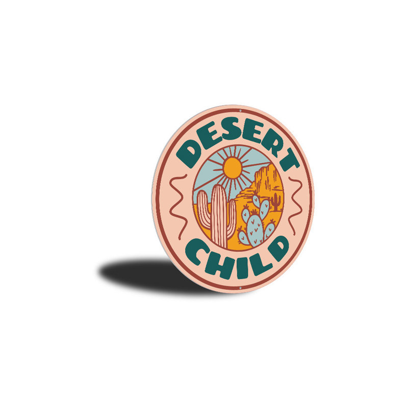 Plaque en aluminium «Desert Child», H 18 po x l 18 po x P 0,06 po