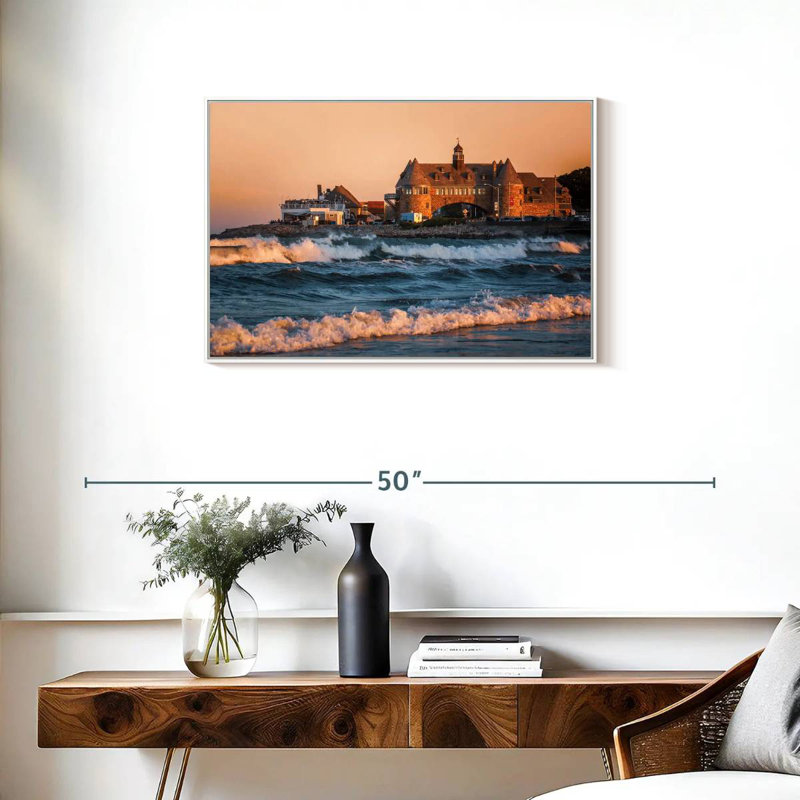 Narragansett Towers, Cadre flottant blanc, 31 po x 21 po