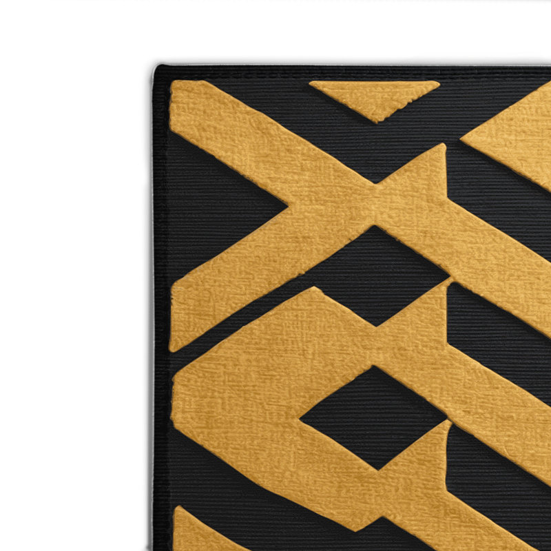 Tapis noir intérieur et extérieur Trellis, Rectangulaire 2 pi x 3 pi
