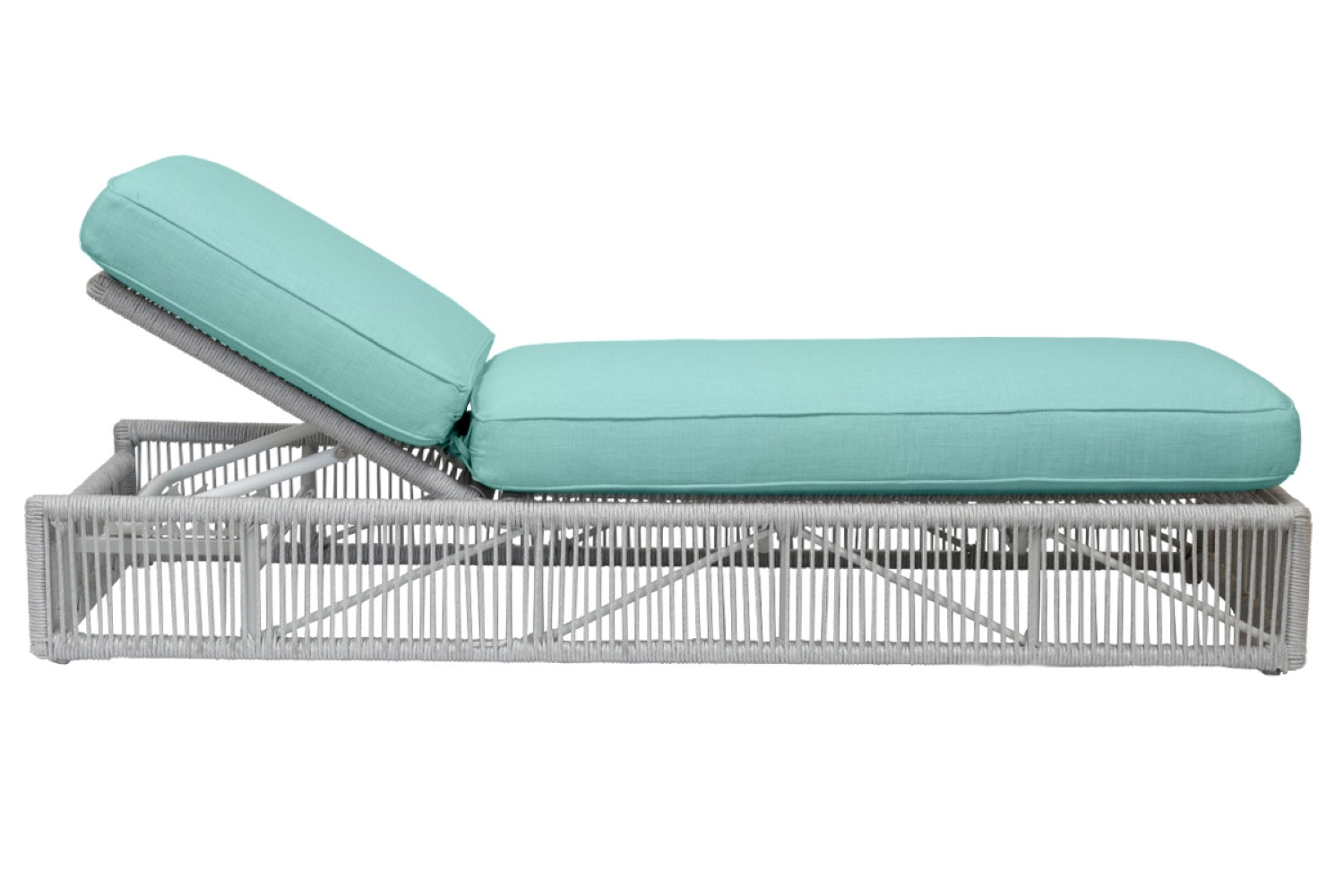 Renfri 78.25'' Outdoor Powder Coated Aluminum Chaise Lounge, Dupione Celeste Sunbrella®