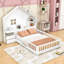 Lit maison avec 2 tiroirs, tablettes, prises et port USB-4216767
