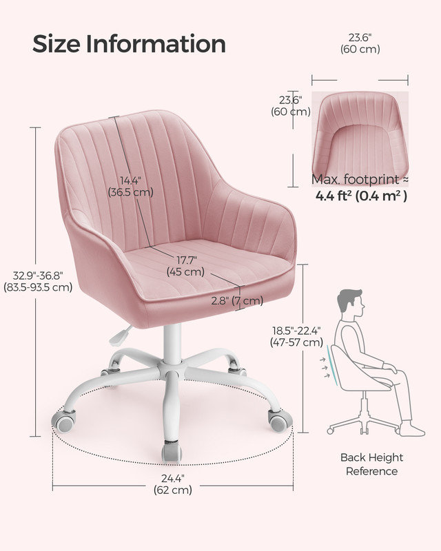 Canora Grey Office Chair, Pink