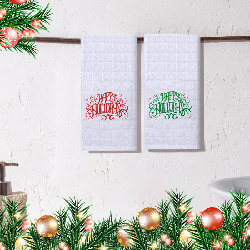 Cotton Embroidered Kitchen Towel Linen Set