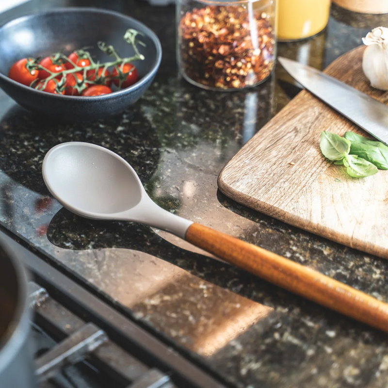 Acacia Wood Silicone Cooking Spoon, Grey