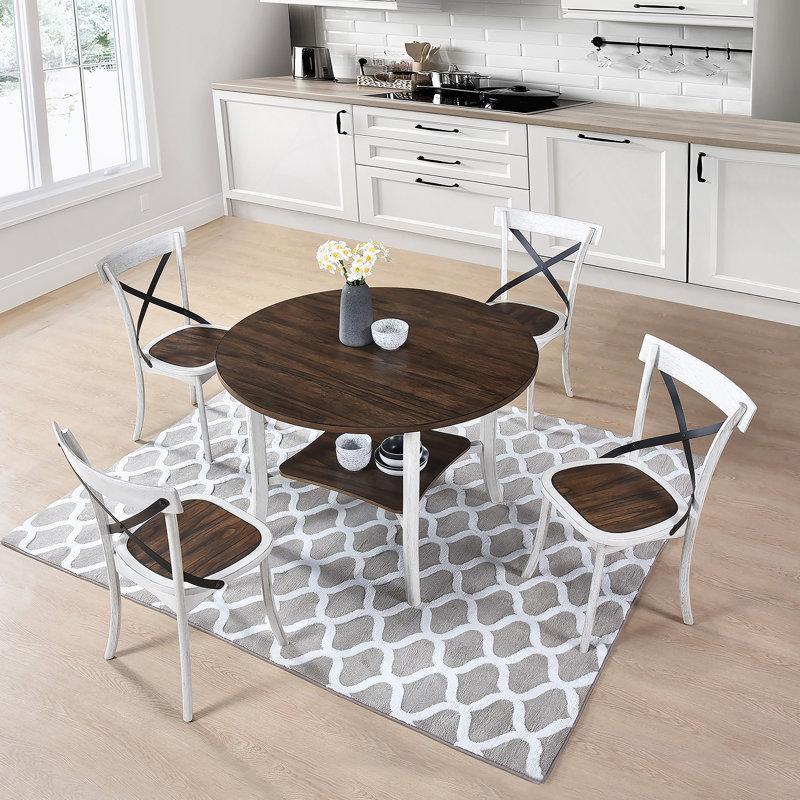Ensemble de table ronde avec 1 table et 4 chaises