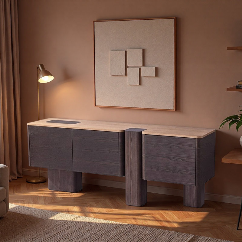 Buffet Minimalist Art, H 31,5 po x l 78,74 po x P 16,93 po