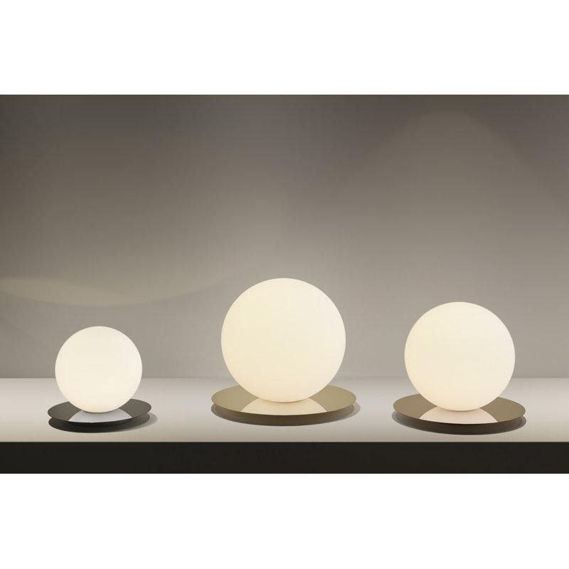 Bola Sphere Globe Table Lamp, 8.75"  H x 9.5" W x 9.5" D, Black