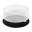 Plateaux ronds en plastique noir de 35,5 cm avec couvercles - 25 unités-1147669441-1147669444