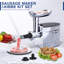 Hachoir à viande Cheffano, hachoir à viande électrique en acier inoxydable de 2600 W maximum, hachoir à viande robuste approuvé par ETL avec 2 pales, 3 plaques, un tube de saucisse et un ensemble Kubbe pour la cuisine à domicile