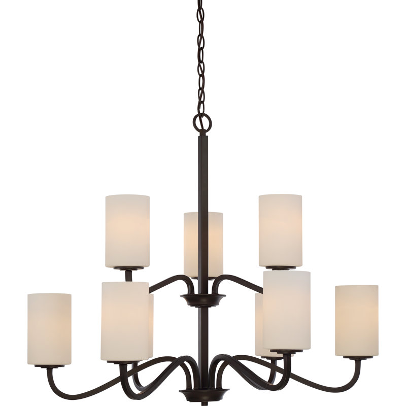 Lustre classique à 9 lumières Tillmon, Bronze forêt
