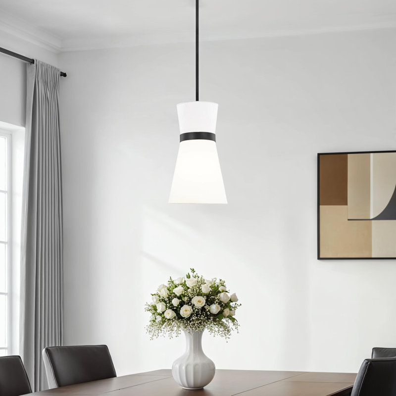 Ayyaan 1 - Light Single Pendant, Midnight Black, Midnight Black/White