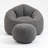 Kamden Upholstered Tufted Foam Bean Bag Chair with Ottoman-109486864
