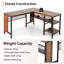 L-Shaped Metal Base Computer Desk