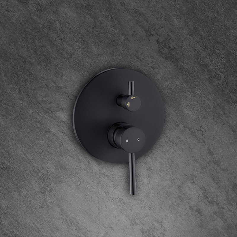 1-Spray 10 In. 2 GPM Wall Mount Dual Shower Heads With Handheld In Matte Black, Matte Black
