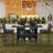 Wicker Bar Set with 4 Stools & Outdoor Bar Table-1281852467