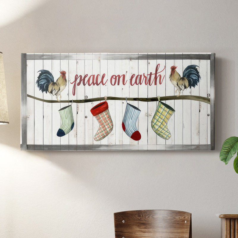 Collection Festive Farm C - Toile tendue avec châssis - Prêt à accrocher, H 24 po x l 48 po