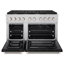 Zline 48 In. 6.7 Cu. Ft. Double Oven Gas Range In Stainless Steel With 8 Brass Burners-1582065730-1582065732