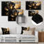 Glaïeul noir et doré I - décoration murale florale et botanique en métal-87832733