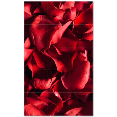Flowers Photo 12'' x 12'' Satin Ceramic Decorative Mural